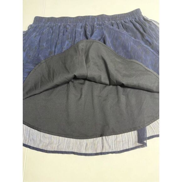 Converse One Star Party Skirt Black Blue Sheer Stretch Waist Lined Zipper Size L - Picture 6 of 8